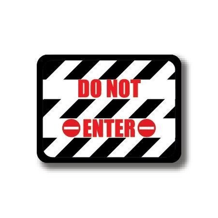 Ergomat 36in x 27in RECTANGLE SIGNS - Do Not Enter DSV-SIGN 972 #2269 -UEN